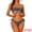 Black, variant on Women's Halter Floral Bandeau Bikini Set, 2 Piece Swimwear M White