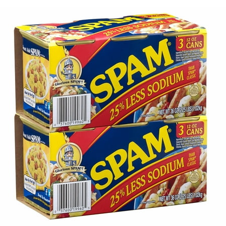 Hormel Spam with 25% Less Sodium, 6 pk./12 oz. (Best Low Sodium Meals)