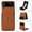 Brown, variant on Fashion Business style fastened ring folding phone leather case for Samsung Flip 3
