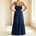 thumbnail image 5 of Neewe Summer Skirt Sets Women 2 Piece Outfits Sleeveless Strap Top Elastic Waist Maxi Dress Sets with Pockets, 5 of 7