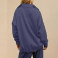 thumbnail image 7 of Pullover Sweatshirts for Women Comdrip Sweatshirt for Women Oversized Casual Long Sleeve Button Neck Pullover Tops Fashion Outfits Clothes Womens Sweatshirts Trendy Navy S, 7 of 7