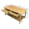 thumbnail image 2 of Solid Bamboo Coffee Table with Drawers Natural, 2 of 5