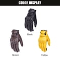 thumbnail image 6 of Motorcycle Riding Winter Waterproof Gloves Leather Gloves Thermal Warm Inner Touch Screen Motorbike Bike Gloves for Men (Brown,XL), 6 of 7