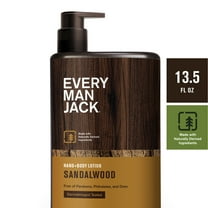 Every Man Jack Men's Sandalwood Hand & Body Lotion for All Skin Types - 13.5oz