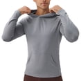 thumbnail image 2 of pstuiky camisa de manga larga para hombre, Sudadera deportiva de manga larga con capucha y secado rápido para hombre salir tops s, 2 of 4