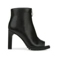 thumbnail image 3 of BAR III Womens Black Lug Sole Goring Arch Support Breathable Dillian Open Toe Stiletto Zip-Up Dress Shootie 5.5 M, 3 of 4