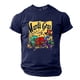 thumbnail image 2 of Casual Summer Tops Carnaval Impreso de Manga Corta Cuello Redondo, Poliéster Ligero para la Fiesta de Verano de Primavera, 2 of 9