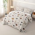 thumbnail image 3 of Erosebridal Bear Animal Print Twin Quilt Set, Cute Cartoon Stars Twin Coverlet Set, 2 Pieces, 3 of 7