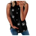 thumbnail image 1 of Blusa de chaleco suelta con cuello redondo y estampado informal para mujer Pompotops lopia990939, 1 of 8