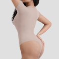 thumbnail image 4 of Women's Body Shaping Compression Bodysuit, Chest Support, Short Sleeves, High Compression, Seamless, for Daily & Workout, 4 of 5
