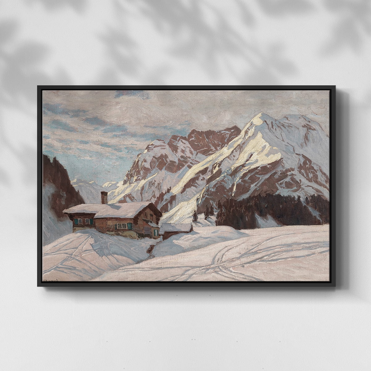 Vintage Landscape-CLXIII By Wexford Home Framed in Black Wood Gallery Wrapped Canvas 27 in. x 41 in.