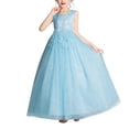 thumbnail image 2 of LOVZFMLL Robe d'Été Unie Sans Manches pour Filles Robe à Nouer Blanche devant Court et Dos Longue Jupe Sans Manches Col Rond, 2 of 5