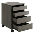 thumbnail image 6 of Holly 4-Drawer Mobile Storage Cart in Engineered Wood Farm Oak Finish, 6 of 10