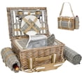 thumbnail image 1 of Cesta de Picnic G GOOD GAIN para 2 con Manta y Bolsa para Vino Gris, 1 of 6