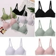 thumbnail image 3 of Women Thin Section Wire Free Push Up Bra Seamless Unlined Gathered Bra Solid Color Smooth Bralettes, 3 of 10