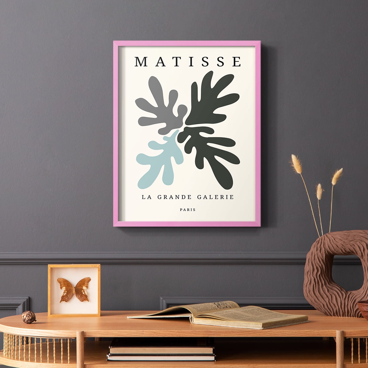 Matisse CCCLXXXIII in Pink Solid Wood 11 x 14 Framed Print