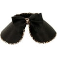thumbnail image 3 of Simplicity Lady's Satin Leopard Print Roll Up Visor - Dyed Black, 3 of 3