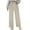 *Beige, variant on ClodeEU Cropped Wide Leg Pants For Women,High Waist Baggy Pants, Straight Trousers with Pockets Khaki,Womens Plus S