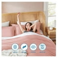thumbnail image 6 of Blush Pink Duvet Cover Queen Size - Soft Double Brushed Queen Duvet Cover Set, 3 Piece, with Button Closure, 1 Duvet Cover 90x90 inches and 2 Pillow Shams, 6 of 9