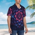 thumbnail image 3 of Pofeuu Bohemian Vintage Pattern Print Hawaiian Shirt for Men Sleeves Casual Button Down Summer Beach Dress Shirts T-Shirts,Small, 3 of 7