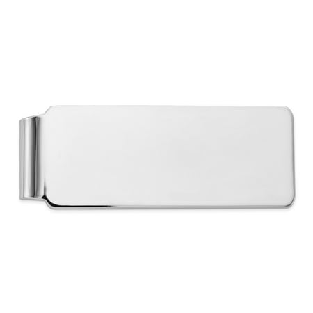 White Gold Monkey - 14K White Gold Polished Engravable Money Clip