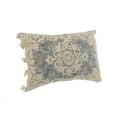 thumbnail image 6 of Elm & Oak Eliza 14" x 20" Gray/Ivory Embroidered Medallion Cotton Adult Decorative Throw Pillow, 6 of 10
