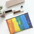 thumbnail image 6 of Zufioo Rainbow Colored Print DuPont Paper Portable Toiletry Bag, 8.9x6.5 inch Zippered Hand-held Paper Cosmetic Bag Storage Tool Kit, 6 of 7