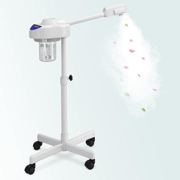 Ozono para Spa Profesional - Kingsteam - Soporte - Vaporizador Facial con Ruedas para Uso en Hogar y Salón (Blanco)