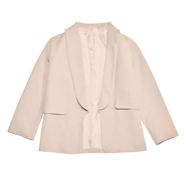WEAIXIMIUNG Easter Shirt Girls Girls Long Sleeve Shawl formal Suit Jacket Open Front Inner Pocket for Kids