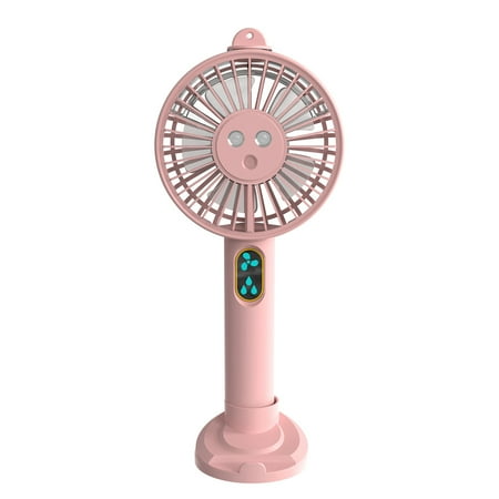 

Atomizer Fan Water Spray Misting Cooling Fan USB Rechargeable Humidifier Moisturizing Device Pink
