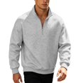 thumbnail image 2 of VgaVtl Sweatshirts for Men Half Zipper Long Sleeve Fall Winter Clothes for Men Pullover Regular Golf Casual Mock Neck Solid, 2 of 9