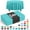 Aqua, variant on Exquisite 6 Premium 84" x 84" Round Plastic Tablecloth - White Solid Print