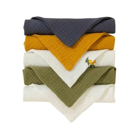 

Naittoop Clearance 5-piece Baby Cotton Gauze Bib Set Printed Baby Bib Set