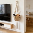 thumbnail image 6 of Orangide Macrame Plant Hanger with Tassels, Hanging Net Basket for Pots, Boho Home Decor, Wall or Ceiling Mounted Flower Pot Holder, Air Plant and Plant Display, 6 of 6