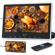 PUMPKIN 10.1 inch Portable DVD Player for Car with Headrest Mount, Dual Speakers, HDMI, Support 1080P Video,USB SD,Region Free, AV Out, 1024*600 HD Screen