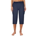 thumbnail image 2 of Ashirexll Women's Shorts, High Waisted Shorts Women, Fashion Casual Solid Color High Waist Cargo Pants Loose Wide Leg Pocket Drying Trousers, 2 of 7