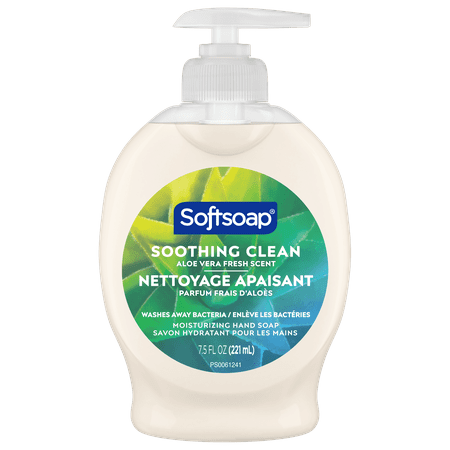 Softsoap Soothing Clean Aloe Liquid Hand Soap, Kitchen and Bathroom Hand Soap, 7.5 fl oz