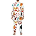 thumbnail image 5 of Bingfone Men'S Pajama Set 2 Piece Loungewear Pjs, Long Sleeve With Pajama Pants-Autumn Pumpkins Fall Leaves, 5 of 9