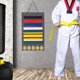 thumbnail image 5 of Matsuzay Estante de exhibición para cinturón de Karate, tienda y escaparate de cinturones de artes marciales con estilo, regalos prácticos a Almacenamiento y organización del hogar, 5 of 6