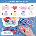 thumbnail image 2 of Assorted 400PCS 8 Colors Mixed Acrylic Beads for Bracelet Making, Flower Bow Butterfly GummyBear Aesthetic Bracelet Charms,Cute Beads for Jewelry Making DIY Necklace Keychain Phone Charm, 2 of 6