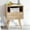 Natural, variant on Rattan Nightstand, 15.75" Bedside Table with Drawer and Solid Wood Legs, Wood End Table for Bedroom, Black