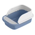 thumbnail image 4 of Caja de arena para gatos, inodoro de viaje, semicerrada, extraíble, portátil, bandeja grande para gatos pequeños Azul52cmx36cmx21.5cm, 4 of 9