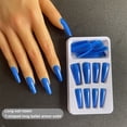 thumbnail image 3 of 1 Set French Tip Press on Nails Coffin Decals Simple Operation False Toe Files Glittery Stick Full Cover Ballet Style Beauty Tool DIY Decorations Type 21, 3 of 6