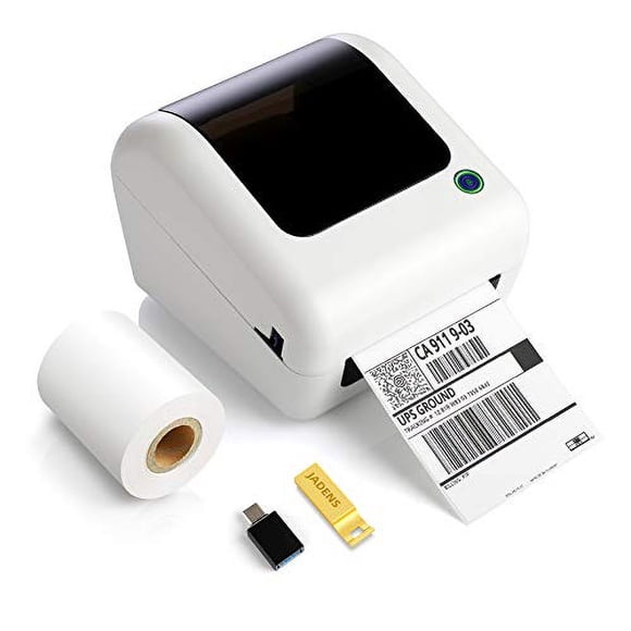 Impresora térmica de etiquetas de envío con Bluetooth JADENS: máquina etiquetadora inalámbrica de alta velocidad 4x6, compatible con PC, teléfono, USB para MAC, compatible con Ebay, Amazon, Shopify, E