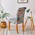 thumbnail image 5 of Dining Room Chair Covers Set of 6,Printed Pattern Parsons Chair Slipcovers Removable Washable Kitchen Seat Dining Chairs Protector Cover for Home or Party, 5 of 6