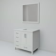thumbnail image 5 of Jacques 36 in. W Right Offset White Bath Vanity, Cultured Marble Top, and 34 in. Mirror, 5 of 8