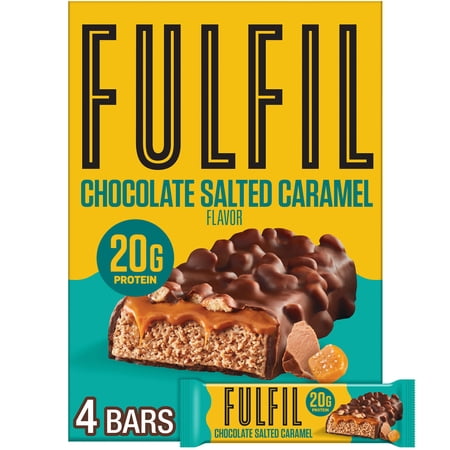 Fulfil Chocolate Salted Caramel Flavored Protein Bars, 1.94 oz, 4 Count