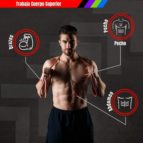 YO.FITNESS Banda de Resistencia Para Pull Ups Con Un Ebook con 35 Ejercicios Banda Elastica con Resistencia 208 cm de Largo yofitness Fitness