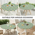 thumbnail image 7 of Round Picnic Table Cloth 100% Waterproof & Oil Proof, Elastic Fitted Table Cover for 36"-44" Round Tables, for Dining, Camping, Outdoor, 7 of 7