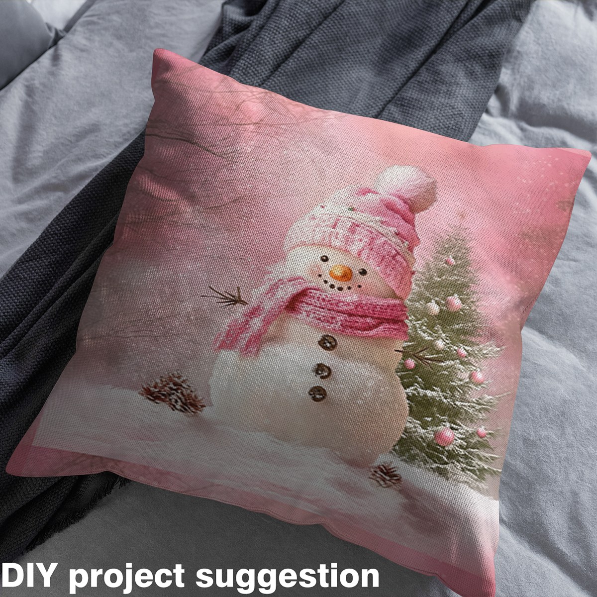 Castle Fairy Merry Christmas Fabric by the Yard 3 Yards for Teenager,Xmas Snowman Sewing Fabric,Festival Theme Fabric for Sewing,Breathable Home Decor